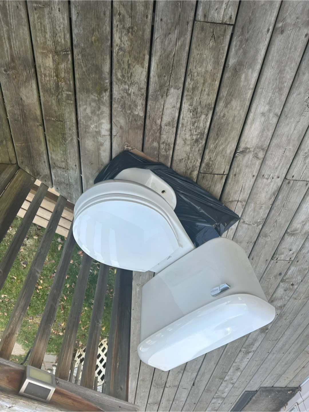 White standard porcelain toilet - photo 4