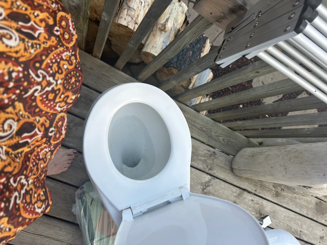 White standard porcelain toilet - photo 5