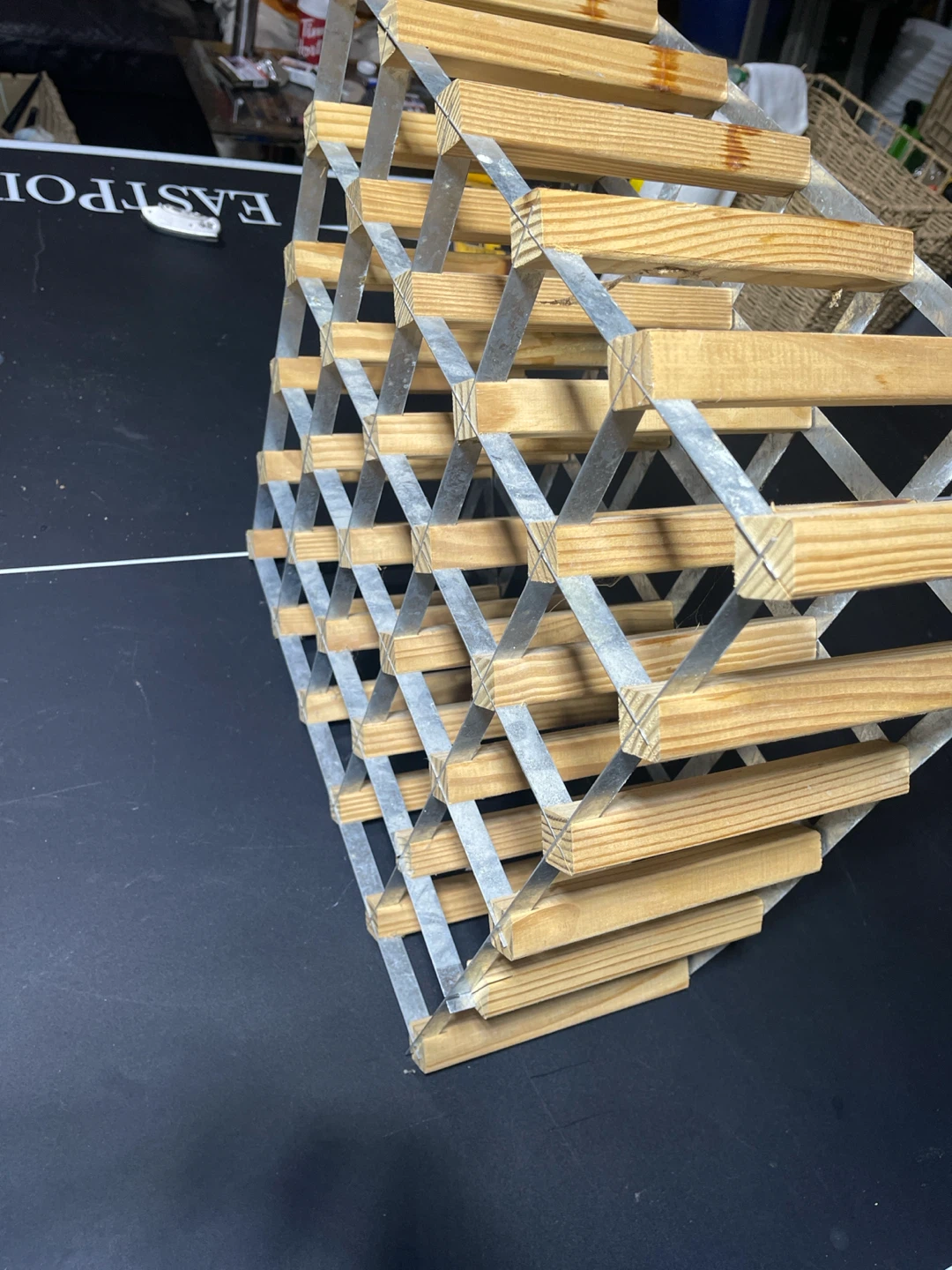 Wooden and Metal Wine Rack - photo 2