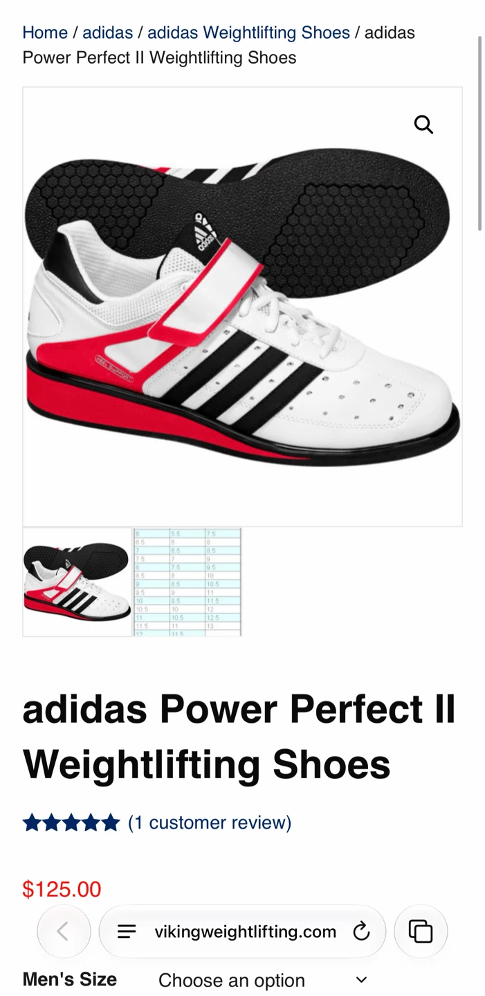 Adidas Power Perfect II Weightlifting Shoes size 9 - photo 4