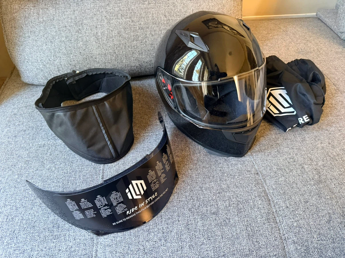 ILM Motorcycle Helmet Black
