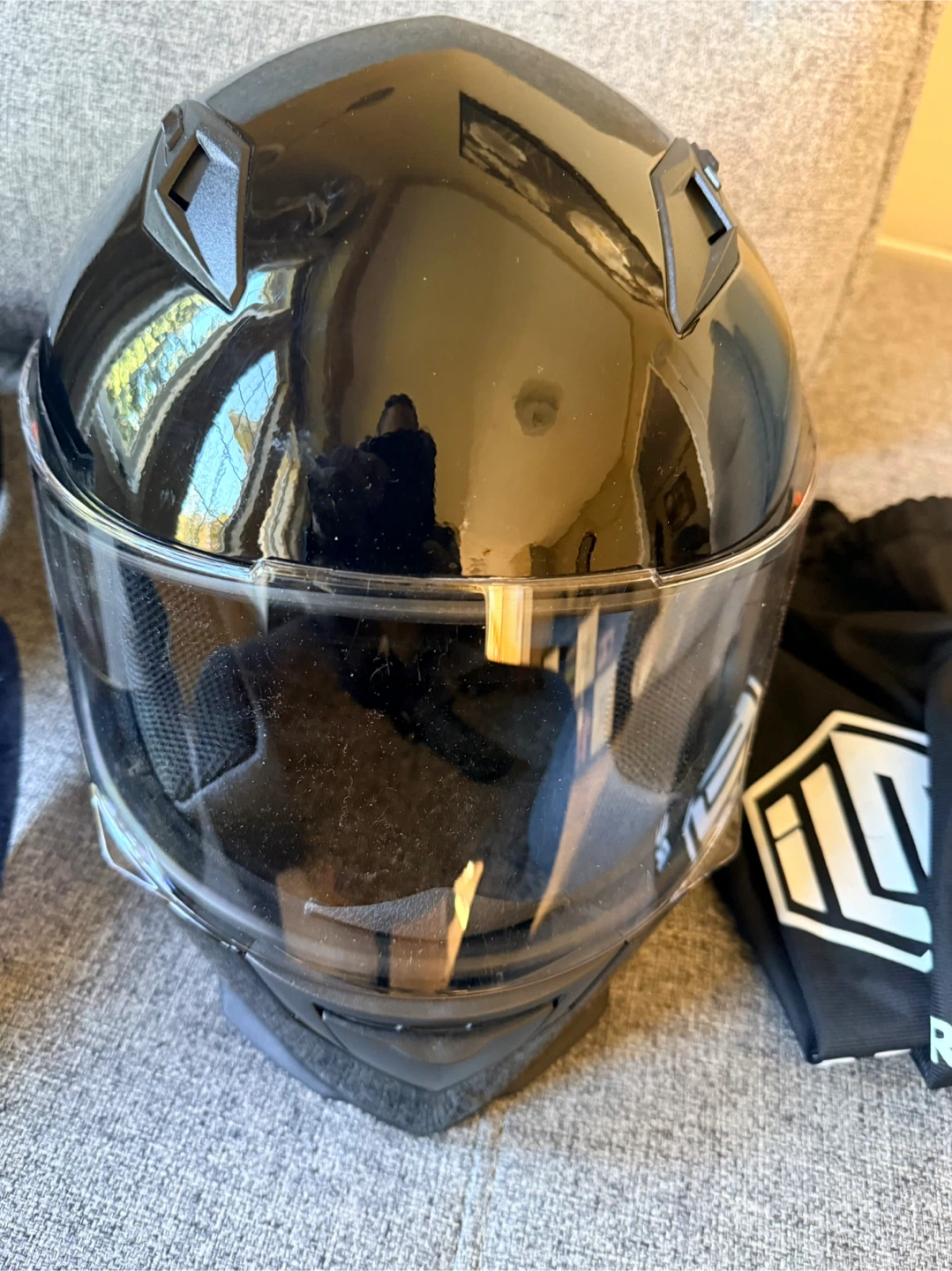 ILM Motorcycle Helmet Black - photo 2
