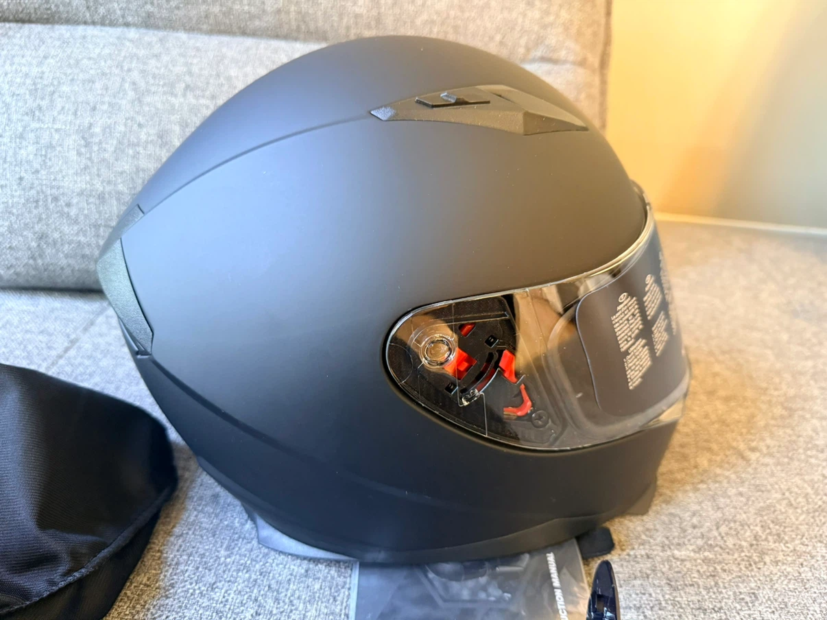 ILM-313 DOT Certified Motorcycle Helmet - Matte Black - XL - photo 3