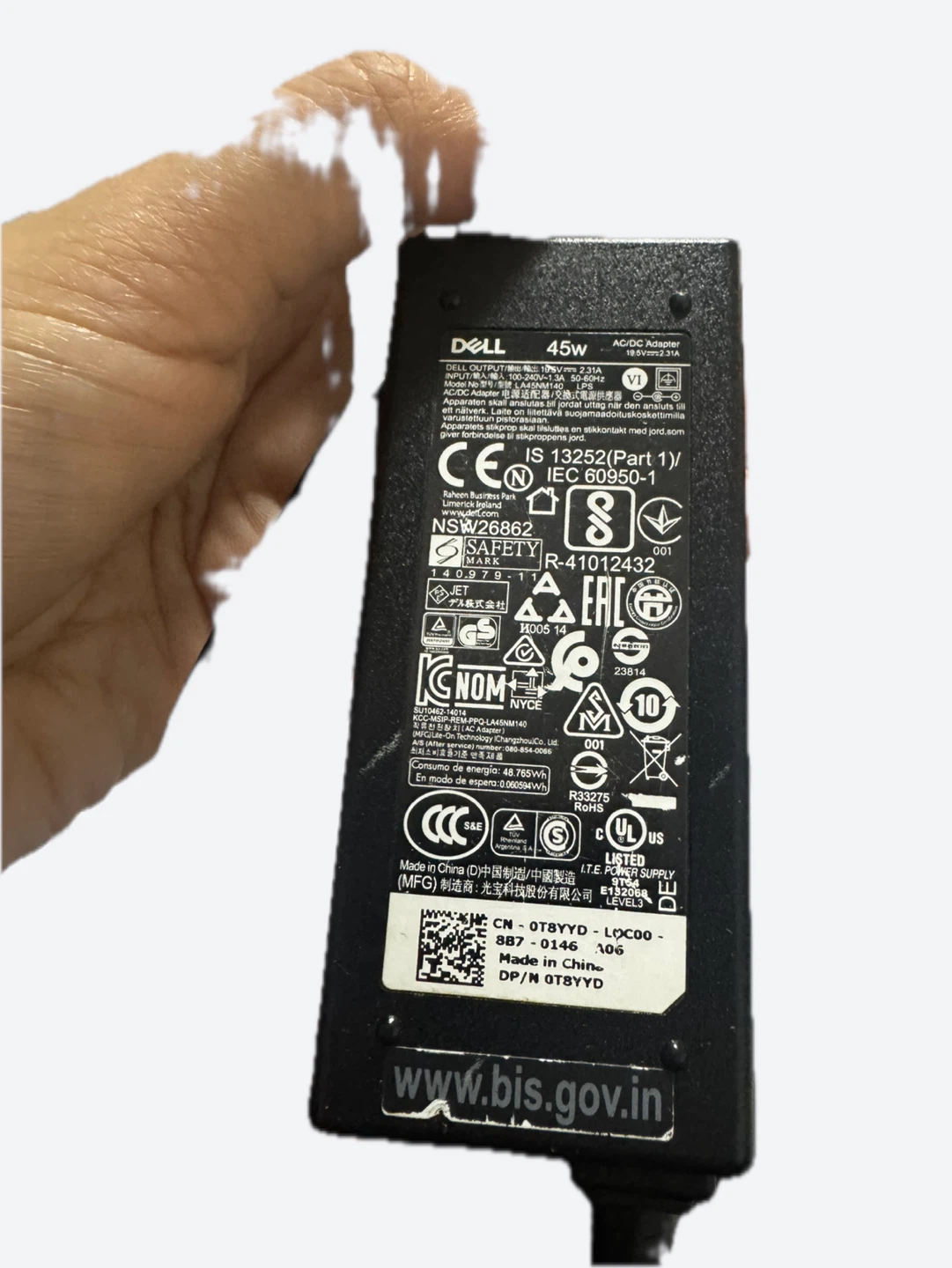 Dell 45W Laptop Power Indian Adapter - photo 5