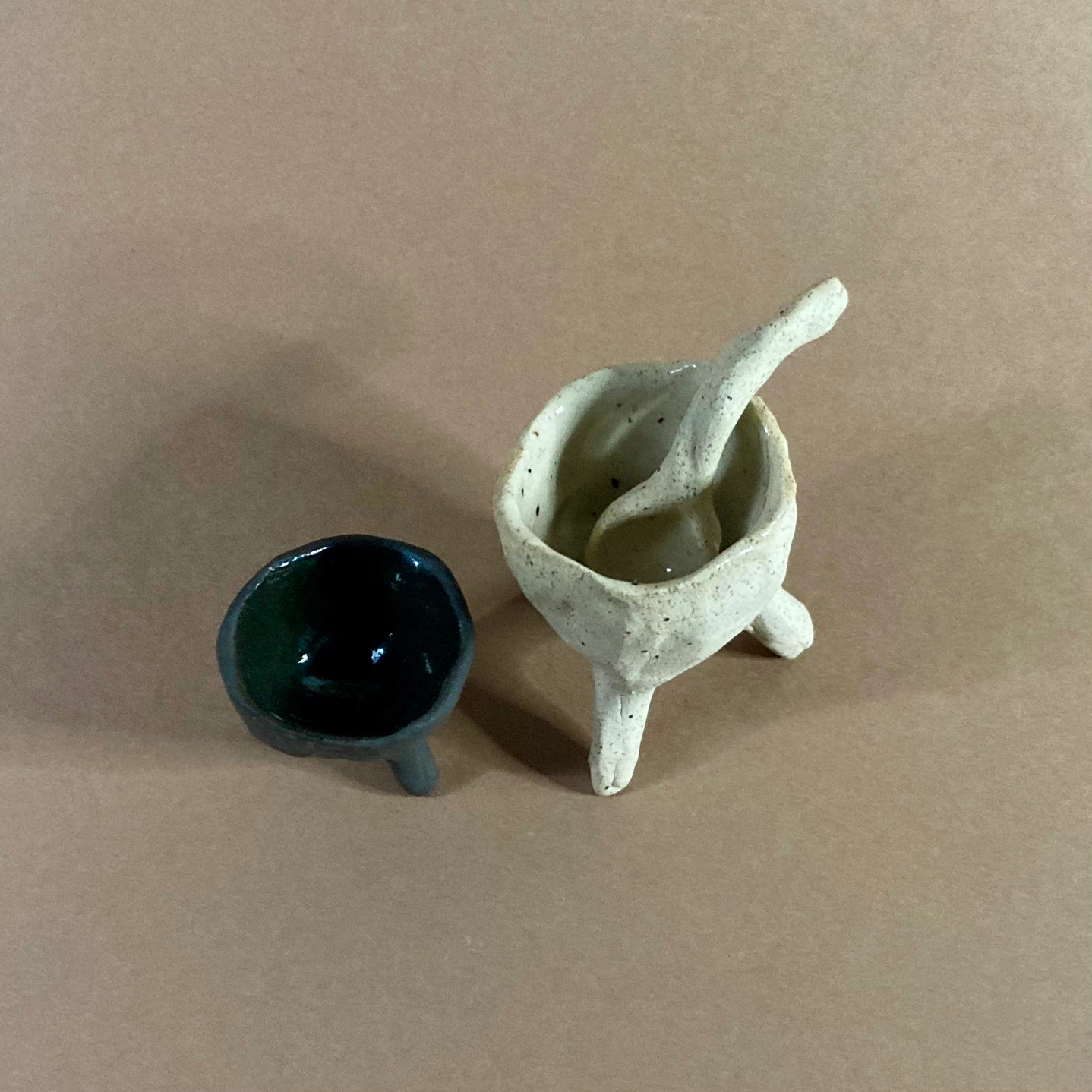 Handmade OOAK Salt and Pepper Pots - photo 2