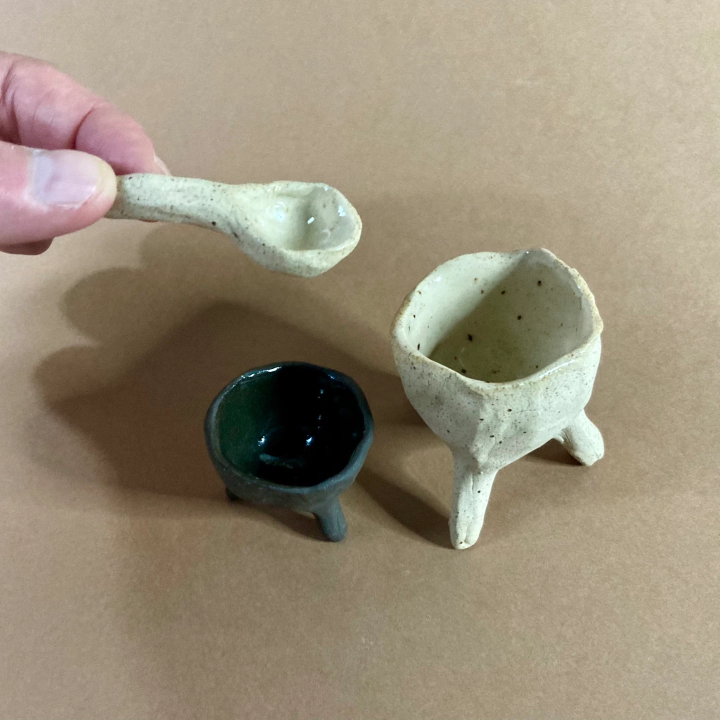 Handmade OOAK Salt and Pepper Pots - photo 3