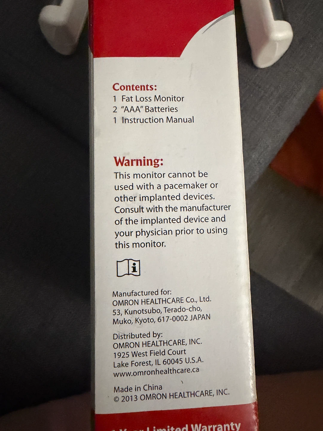 Omron Fat Loss Monitor HBF-306 - photo 4
