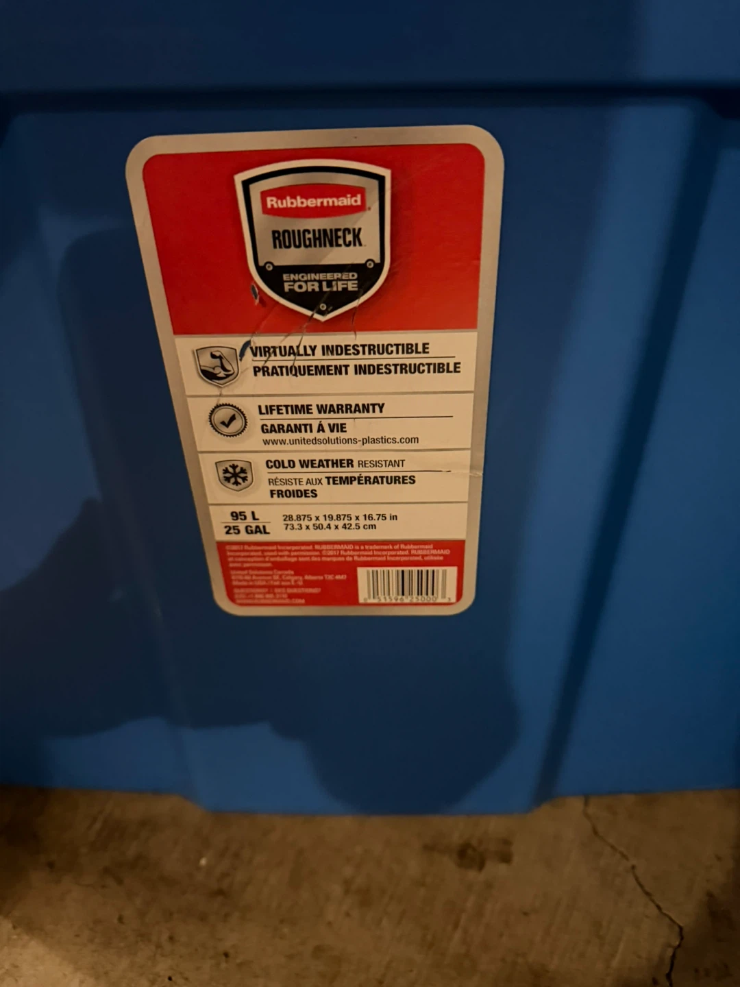 Rubbermaid Roughneck Storage Tote 95L - photo 2