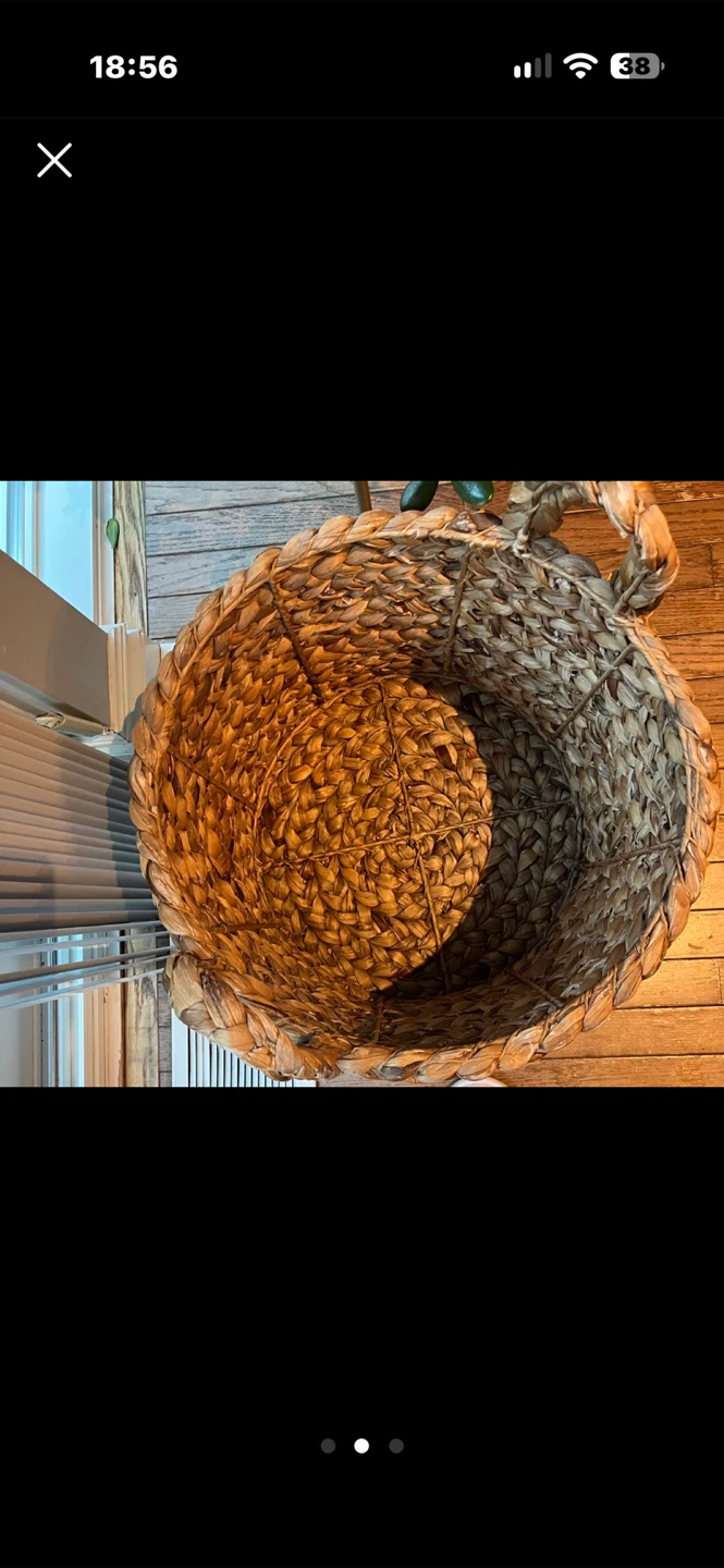 Large Seagrass Wicker Storage Basket - photo 2