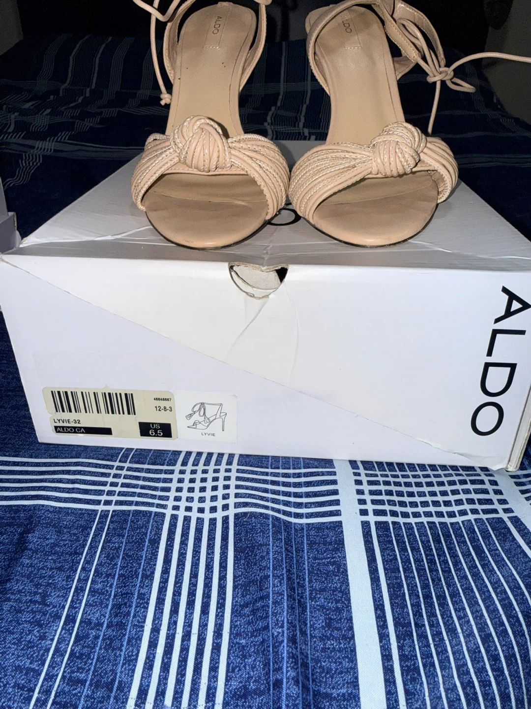 ALDO Lyvie Nude Lace-Up Heels Size 6.5