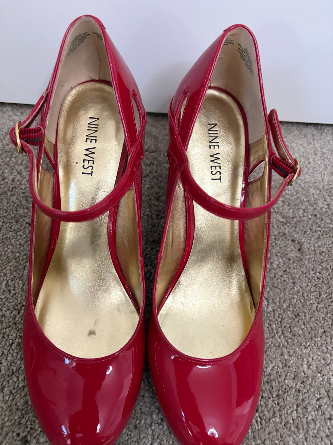 Nine West Red Patent Mary Jane Heels - photo 2