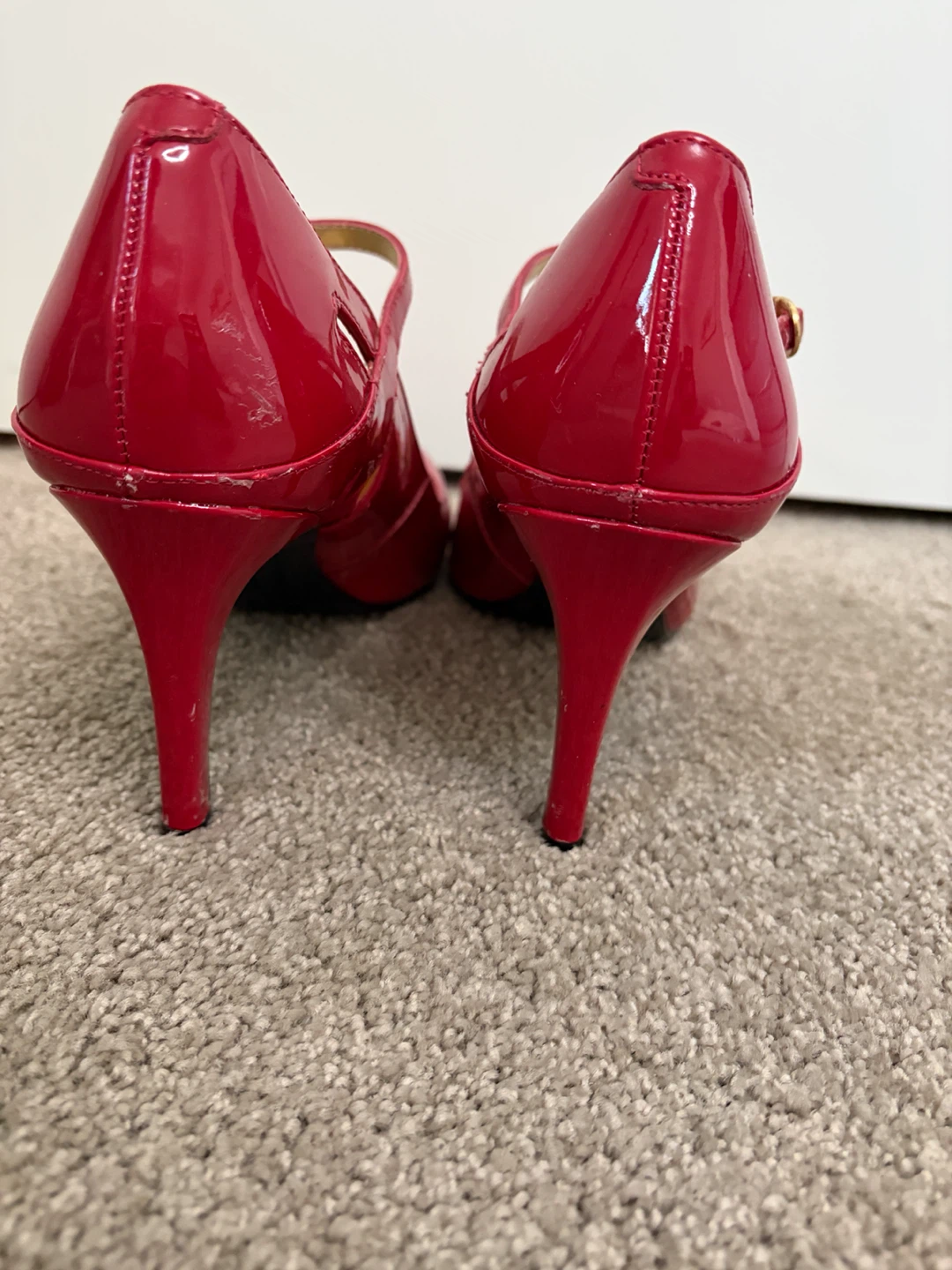 Nine West Red Patent Mary Jane Heels - photo 3