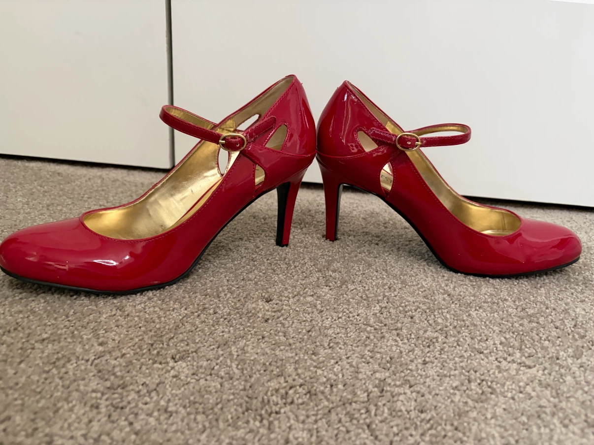Nine West Red Patent Mary Jane Heels - photo 4