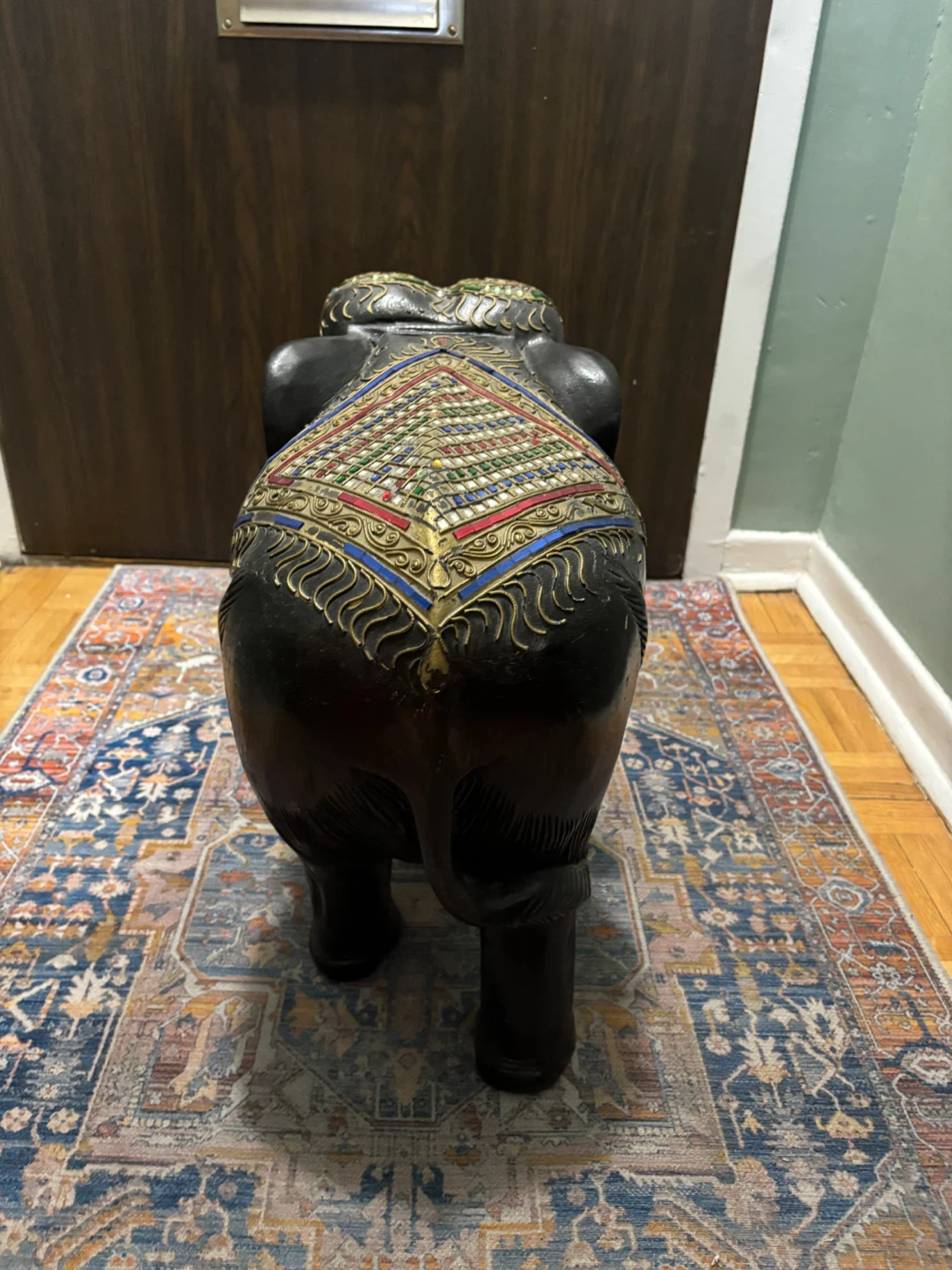 Decorative Wooden Elephant Statue - photo 4