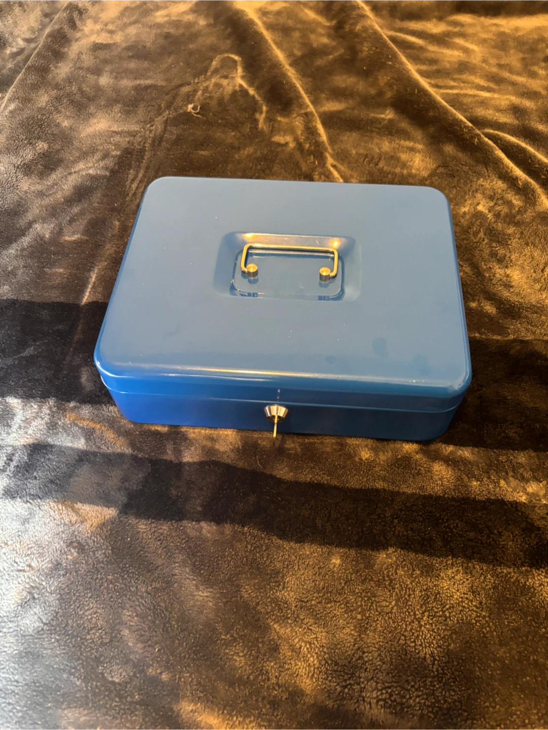 Blue metal cash box - photo 4
