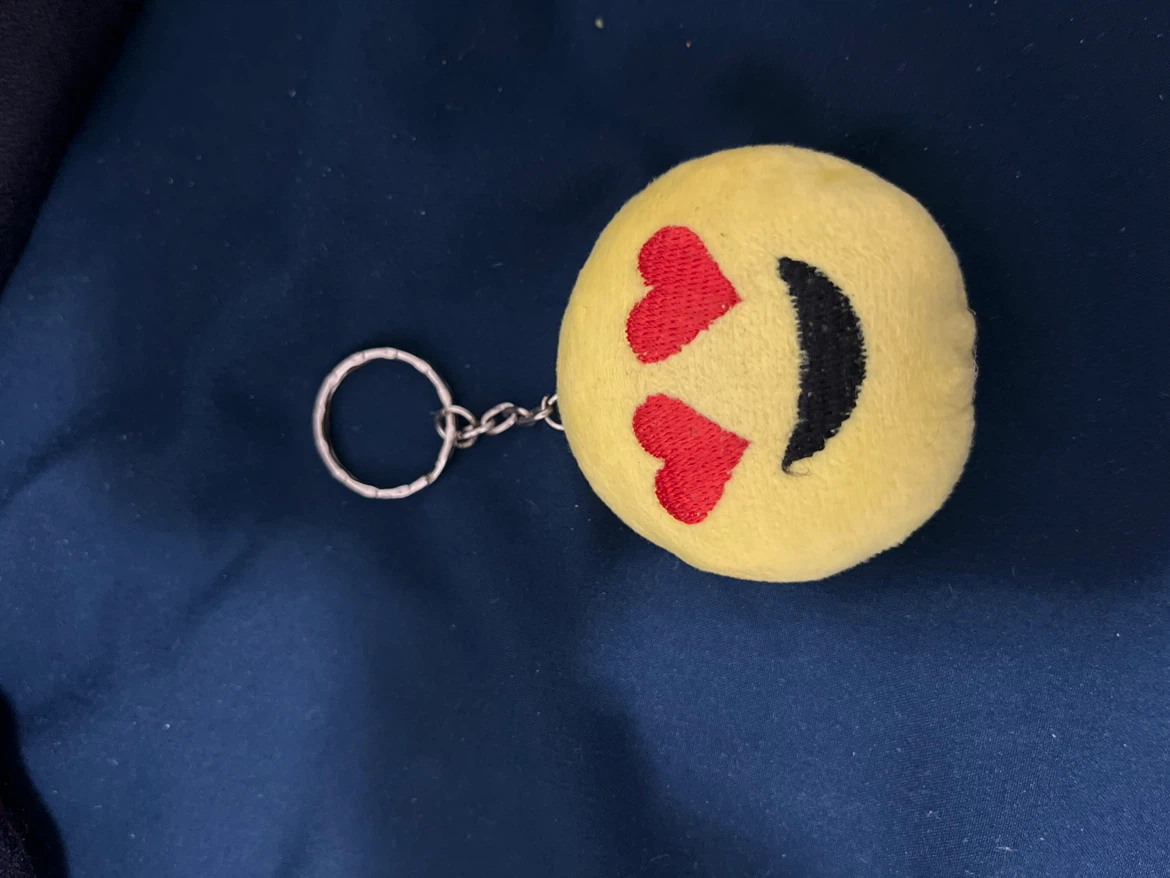 Heart Eyes Emoji Plush Keychain