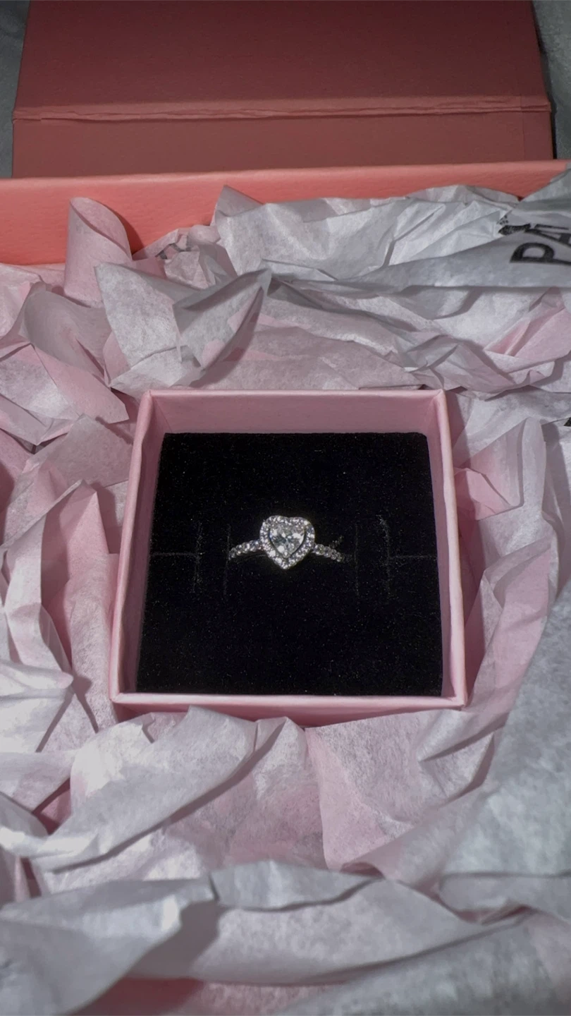 Pandora Heart Shaped Silver Ring