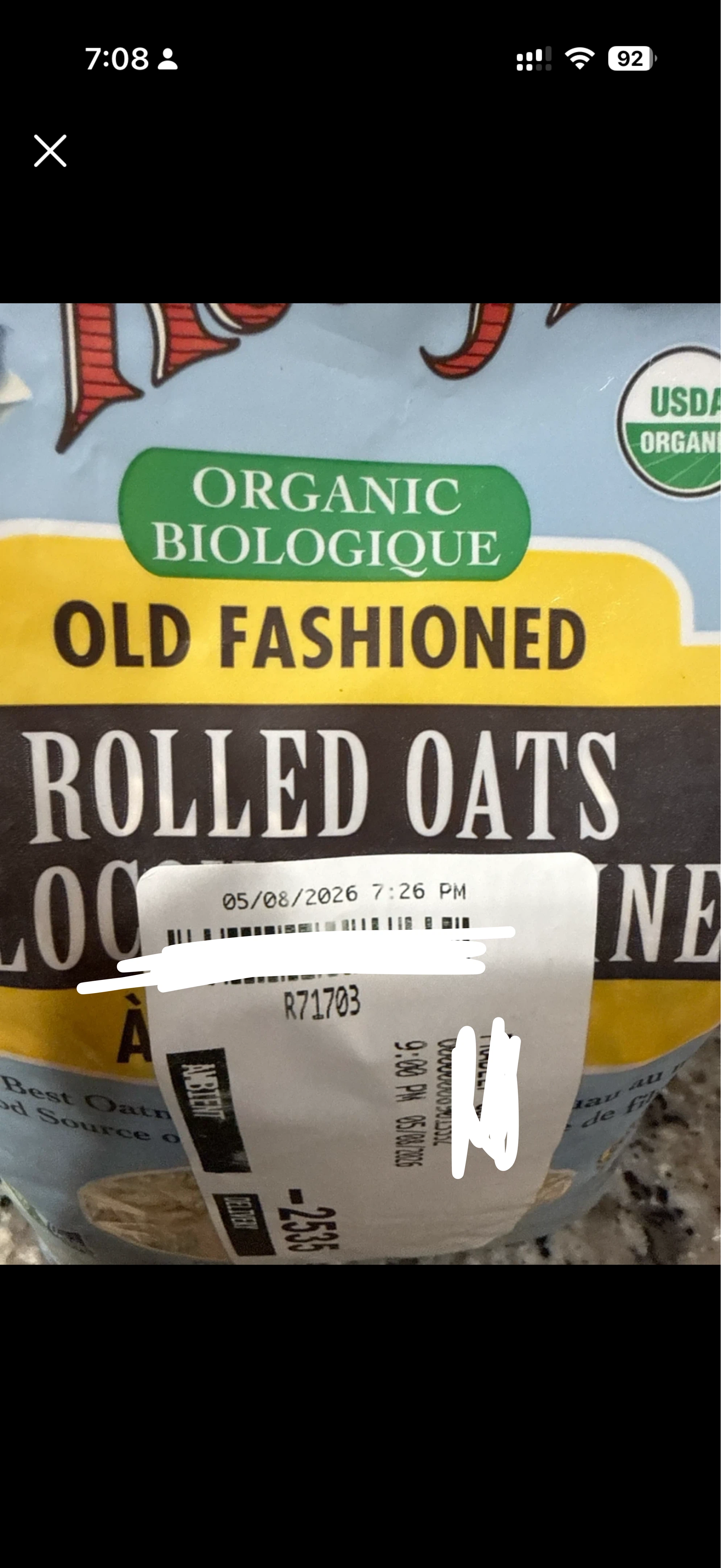 Bob's Red Mill Organic Old Fashioned Rolled Oats - photo 3
