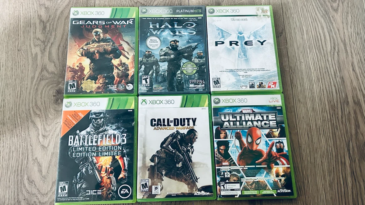 Xbox 360 Games Bundle – 6 Games – Halo Wars, Gears of War, COD