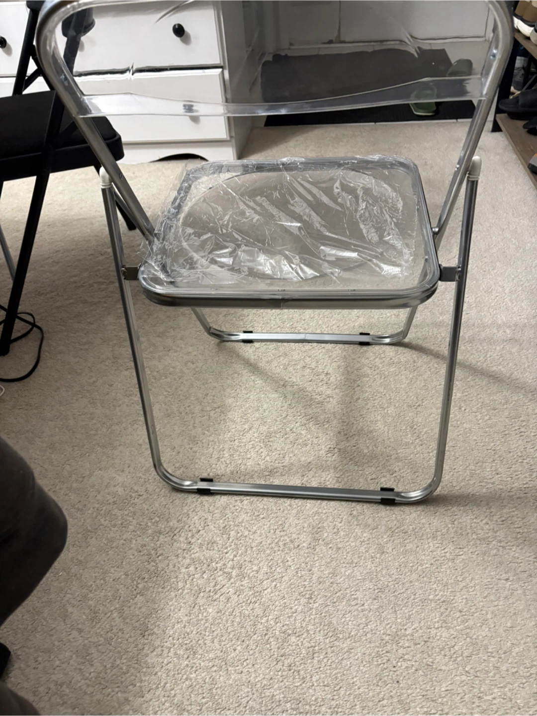 Brand New Modern Clear Acrylic Folding Chair – Transparent - photo 3