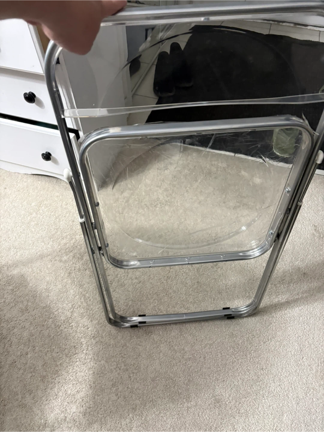 Brand New Modern Clear Acrylic Folding Chair – Transparent - photo 5