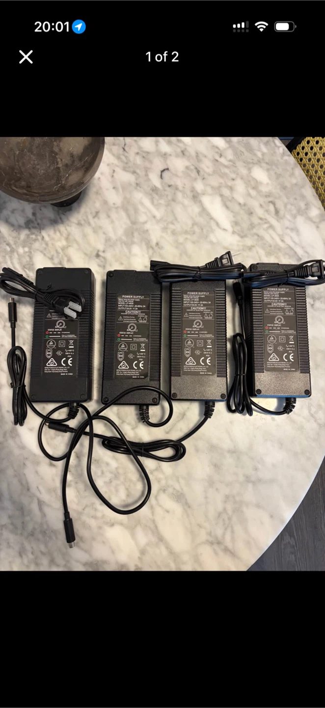 54.6V 3A Lithium Charger for 48V E-Bike/E-Scooter LP-4830
