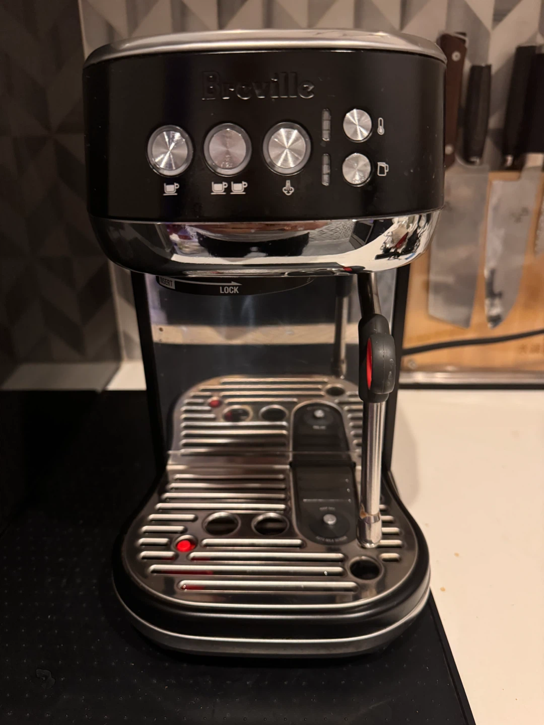 Breville Espresso Machine Bambino Plus with accessories.