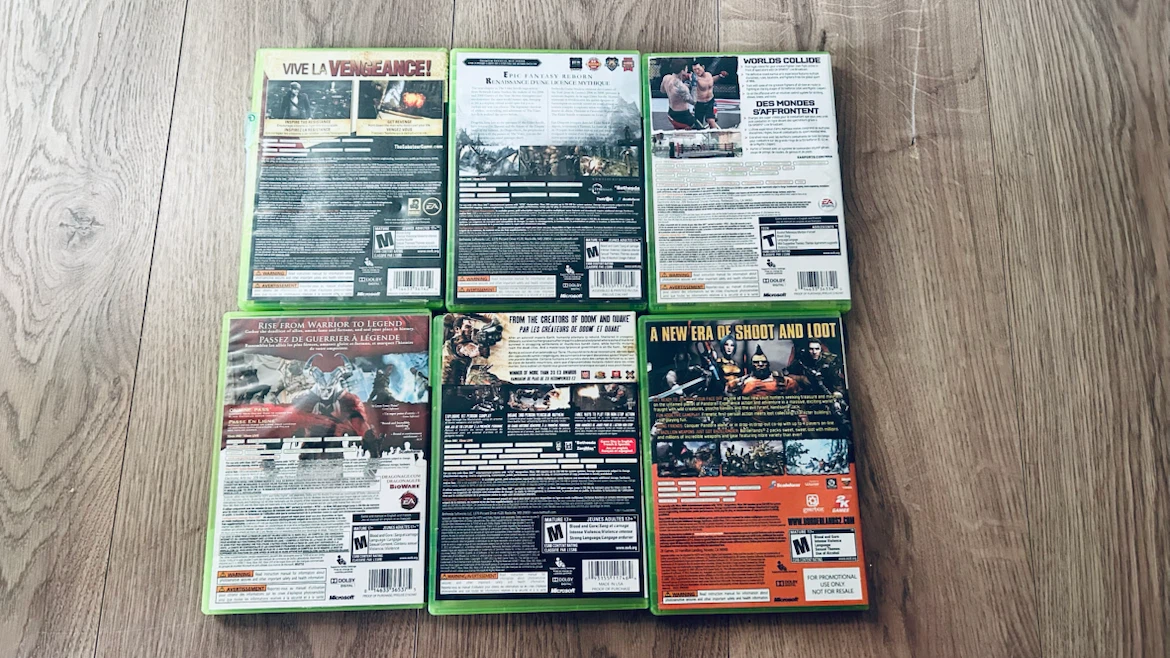Xbox 360 Games Bundle – The Saboteur, Skyrim, RAGE, Borderlands - photo 2