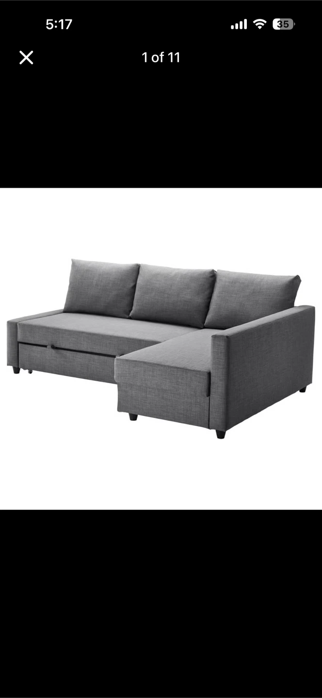 Grey sectional couch