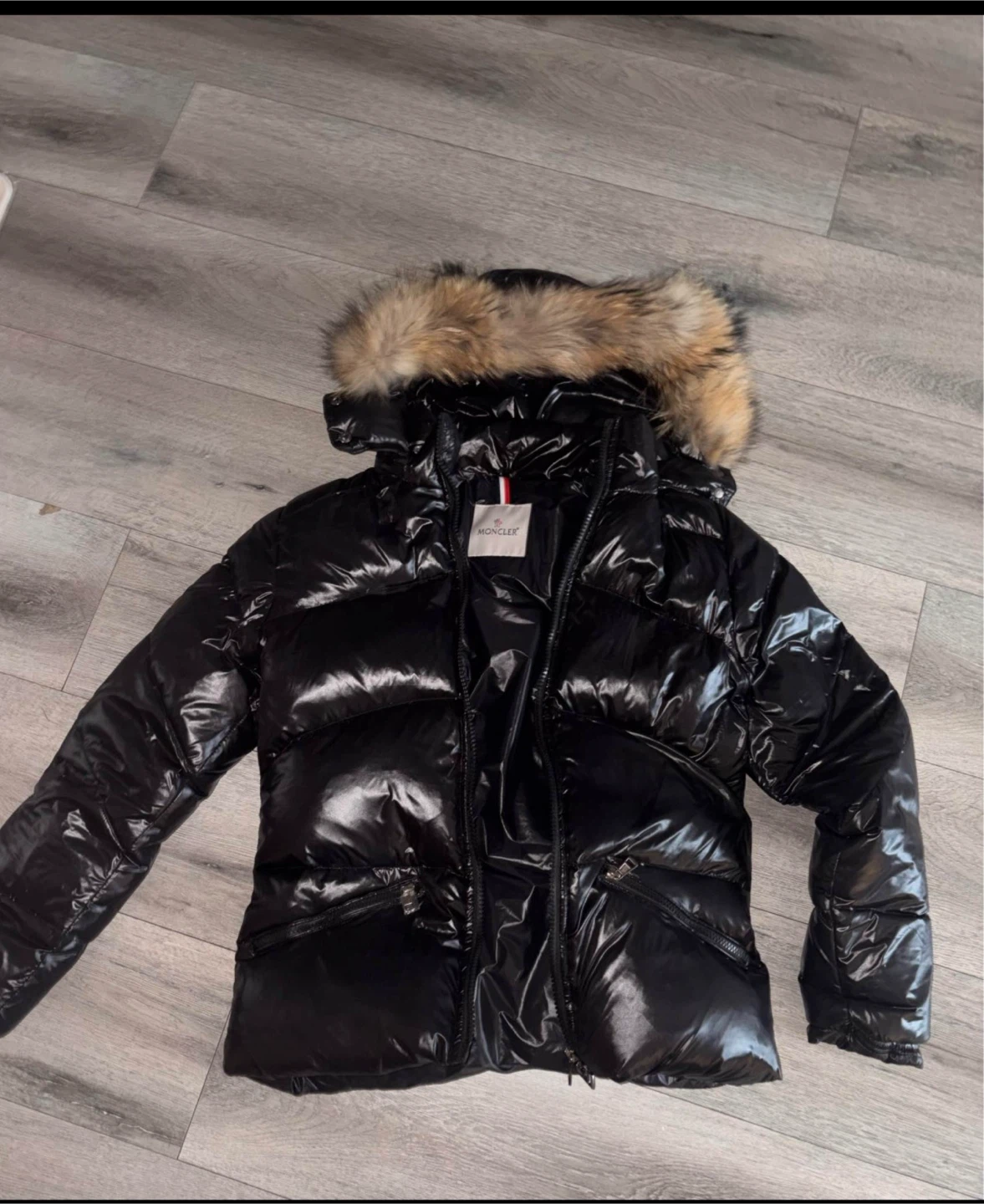 Moncler Puffer Jacket with Fur Hood