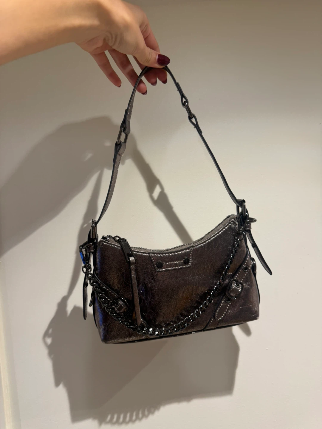 ALDO Metallic Gunmetal Shoulder & Crossbody Bag - photo 4