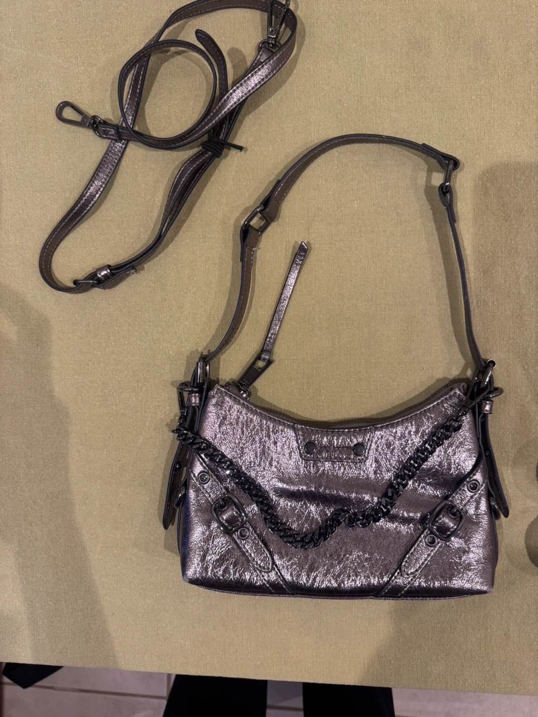 ALDO Metallic Gunmetal Shoulder & Crossbody Bag - photo 5