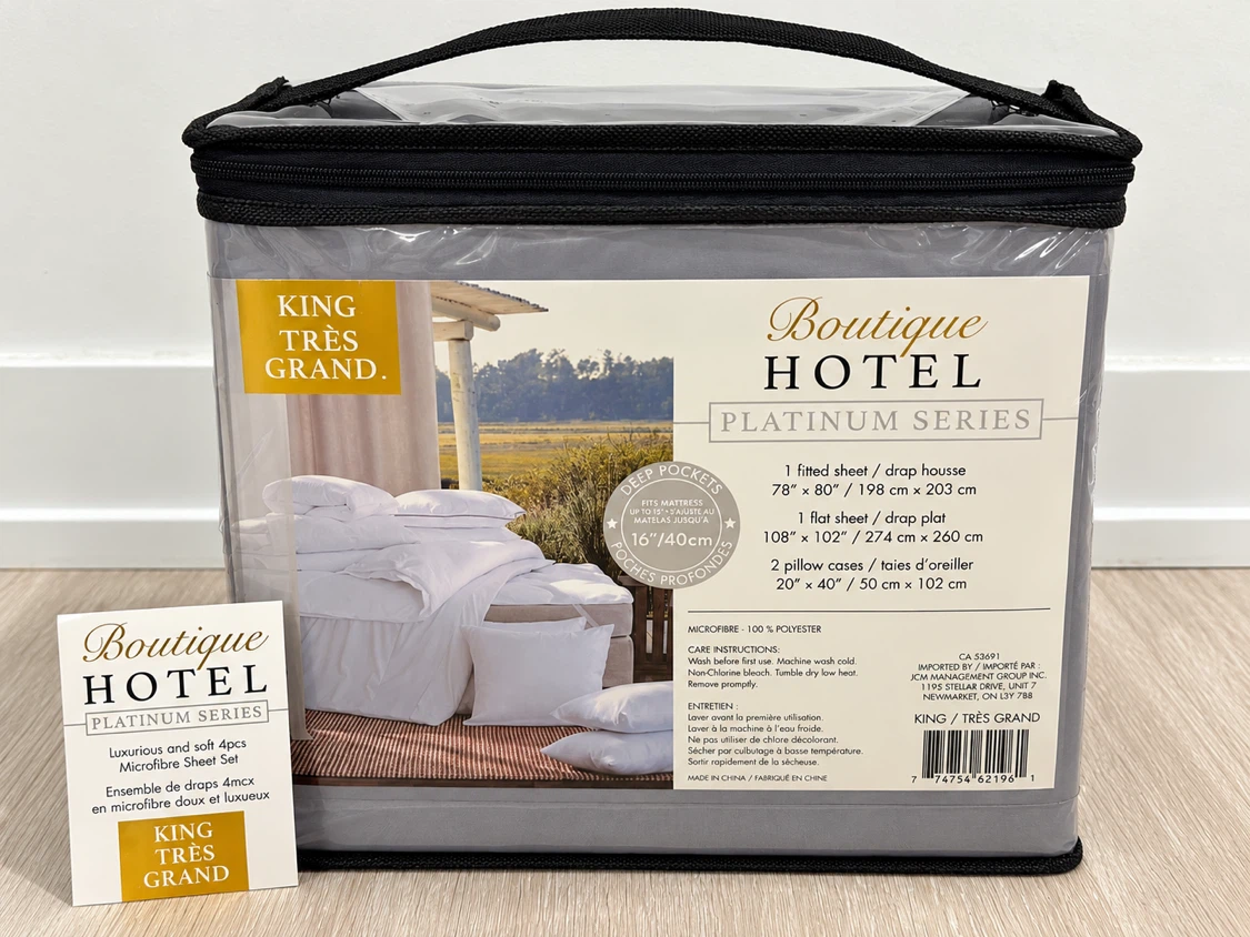 NEW Boutique Hotel Platinum Series King Sheet Set