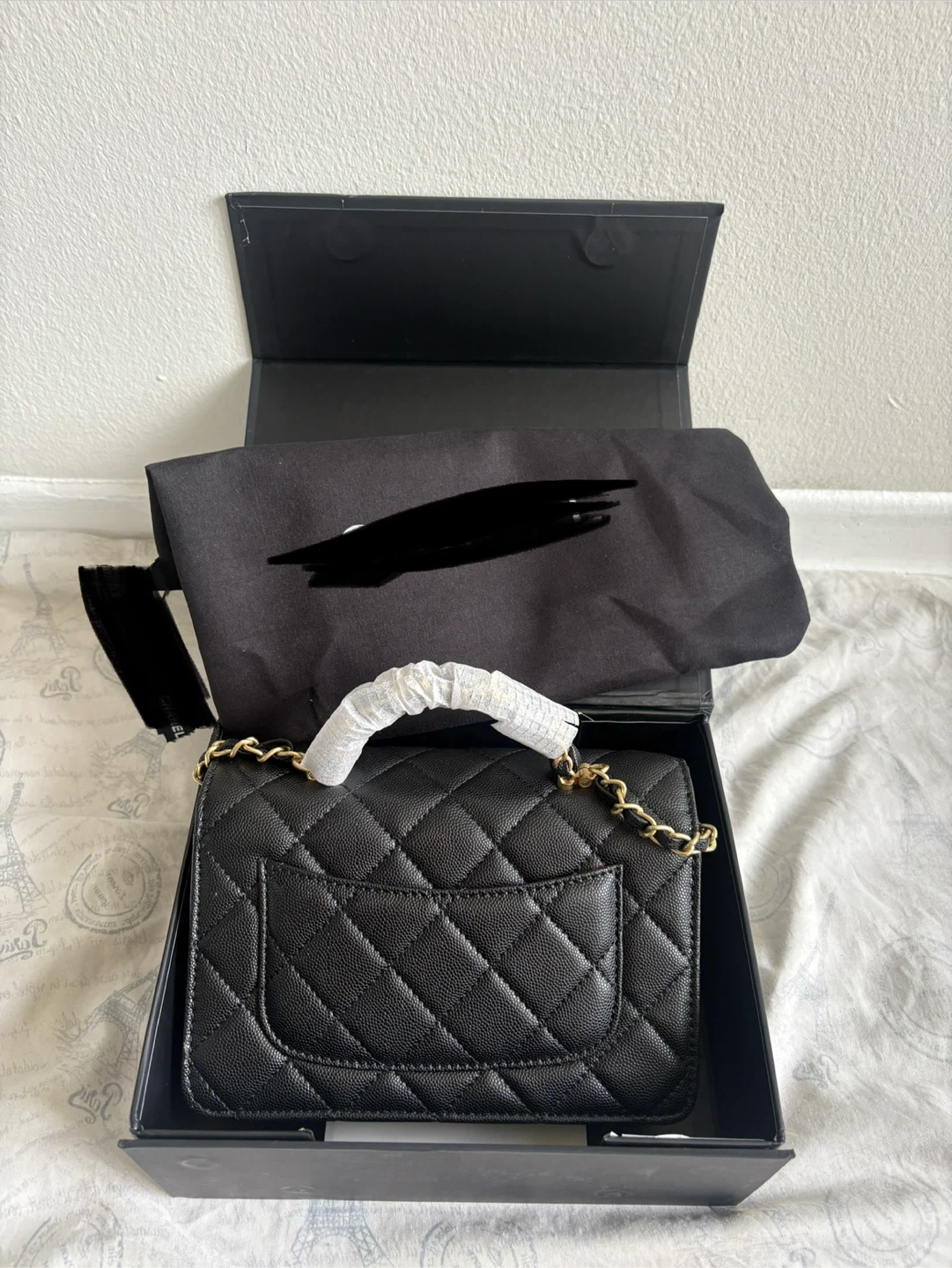 Chanel Caviar Quilted Top Handle Bag