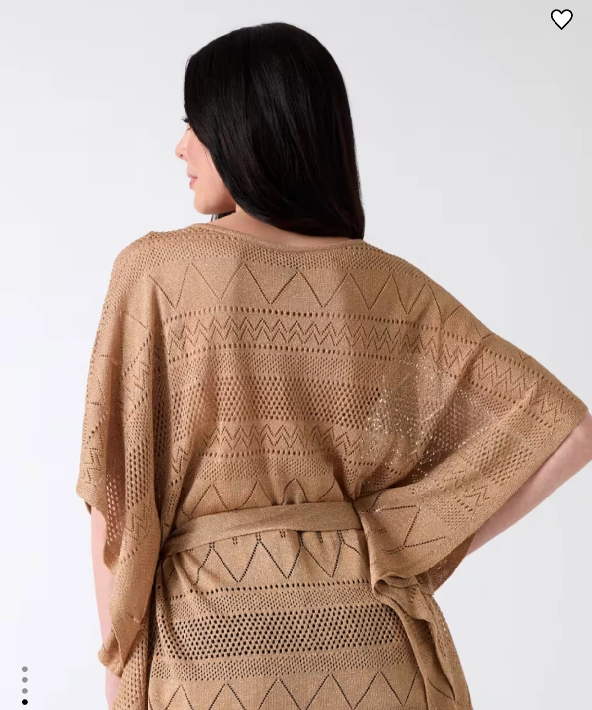 Guess by Marciano Openwork Knit Belted Coverup in Camel - photo 3