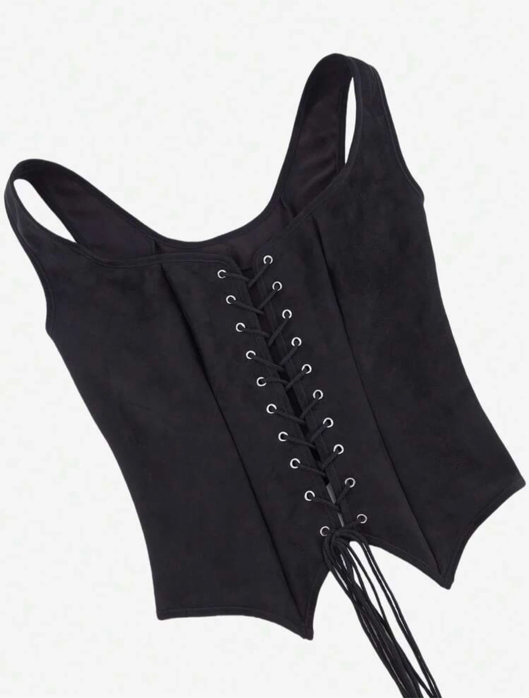 Black Lace-Up Corset Top – Sizes S & M - photo 2