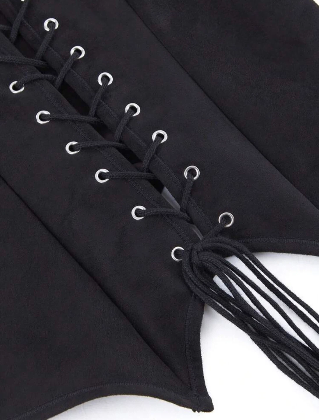 Black Lace-Up Corset Top – Sizes S & M - photo 4