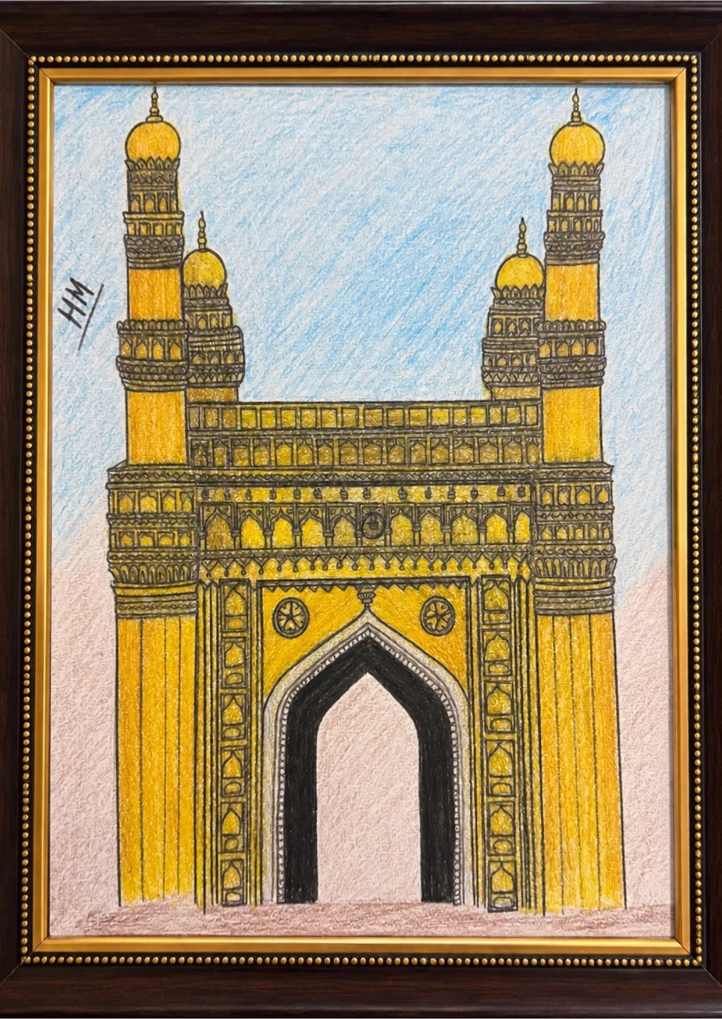 Charminar Framed Drawing