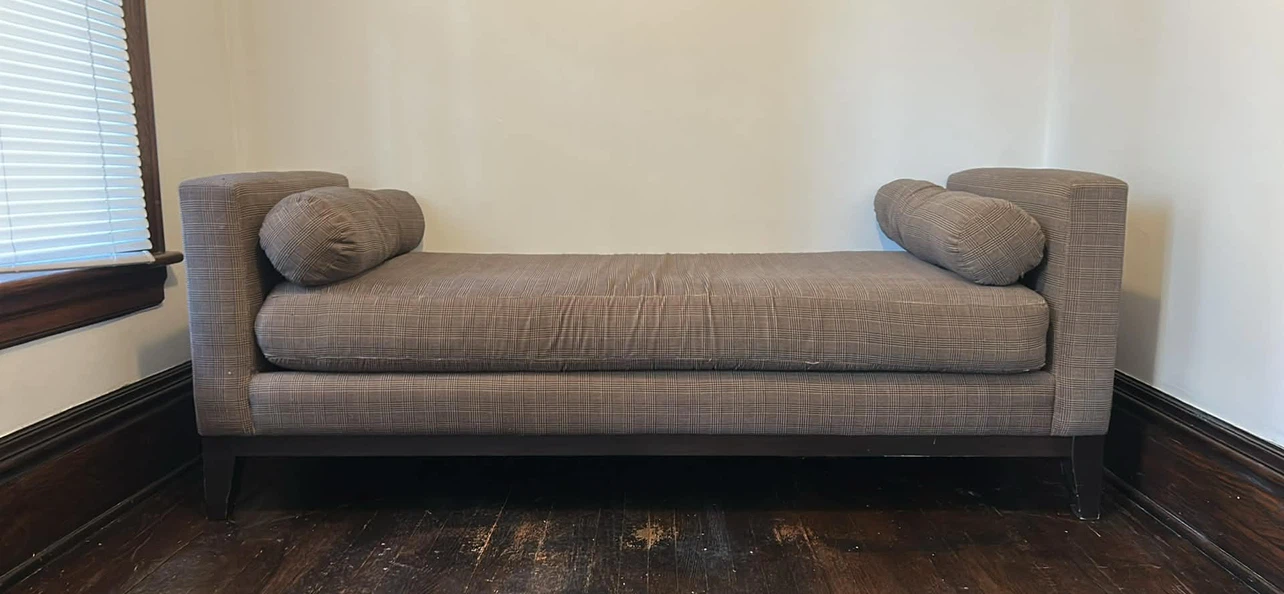 Plaid Upholstered Daybed Bench - photo 2