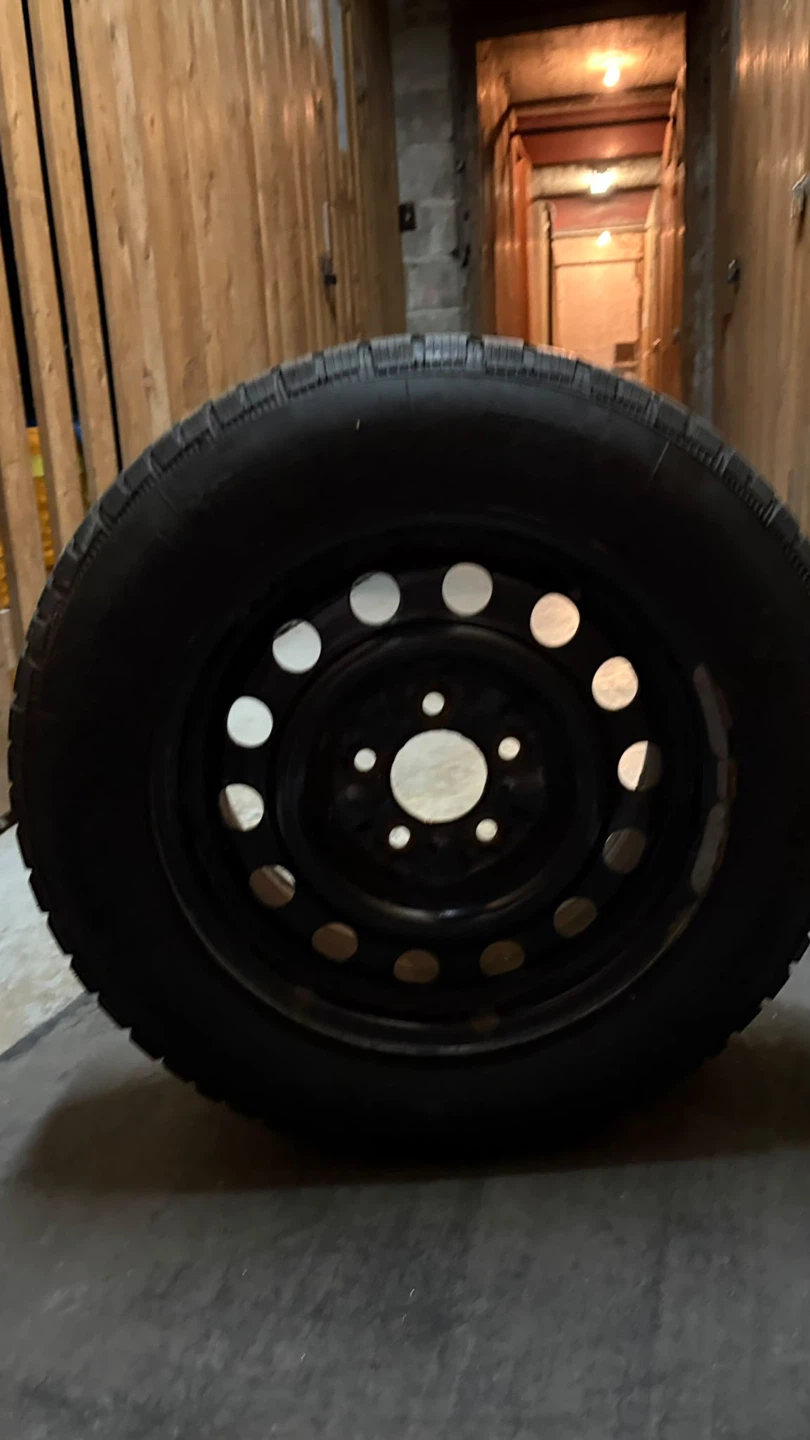 Set of 4 Winter Tires with Black Steel Rims