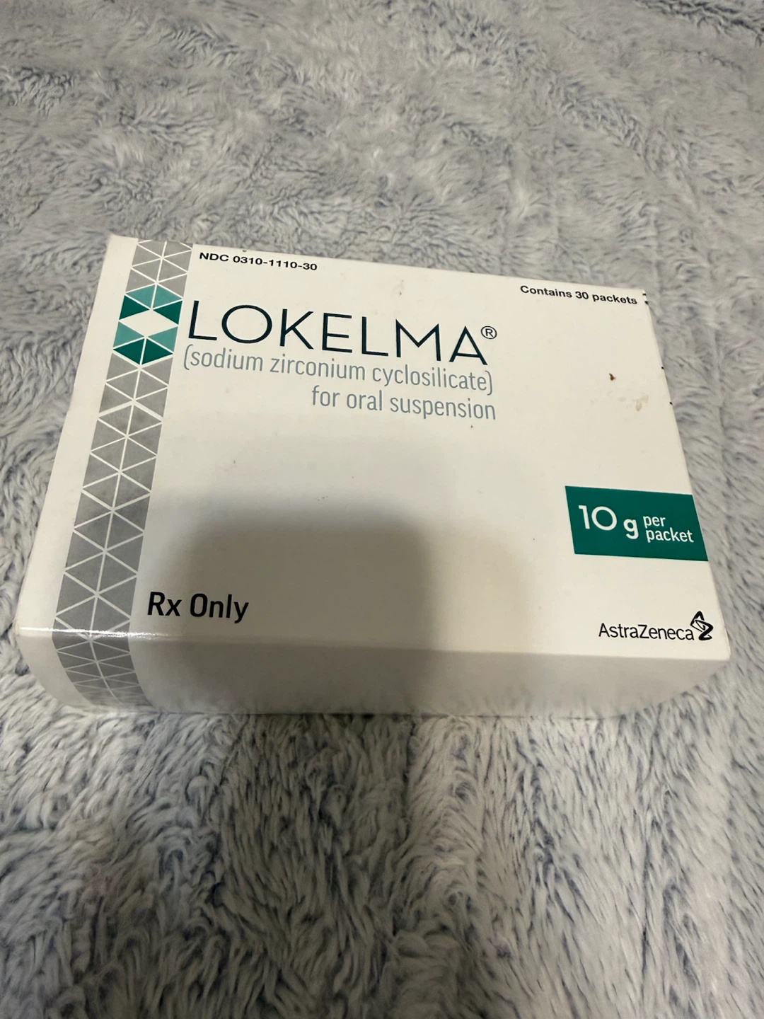 Lokelma 10g Sodium Zirconium Cyclosilicate 30 Packets