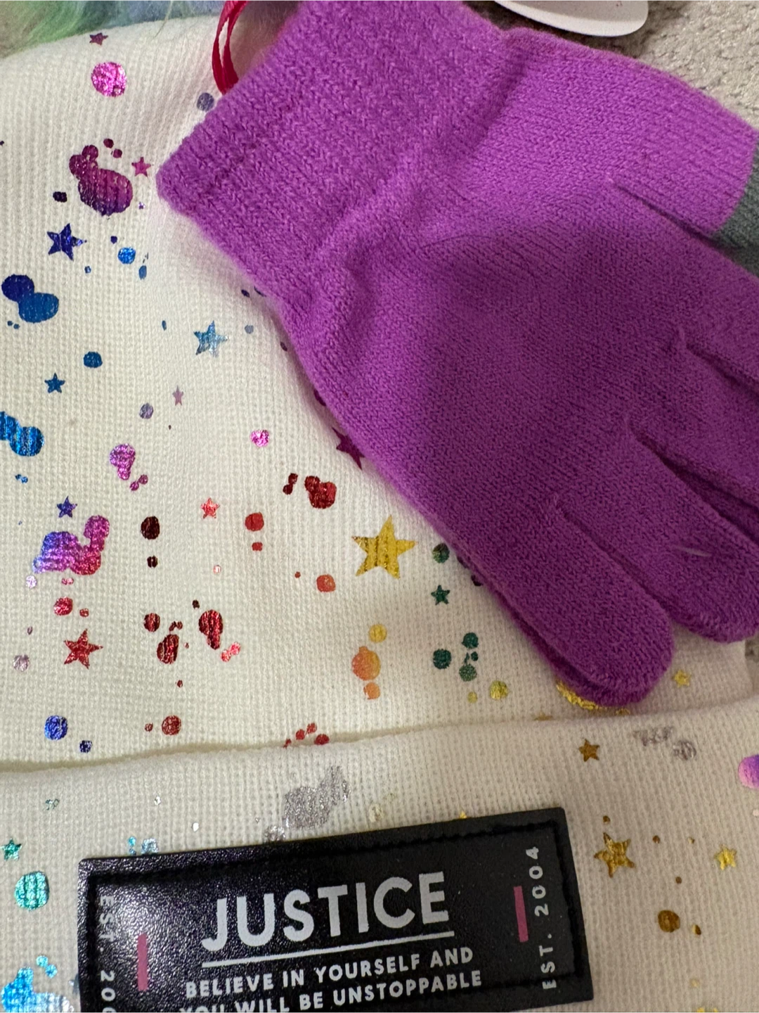 Girls Justice Winter Beanie and Glove Set - photo 3