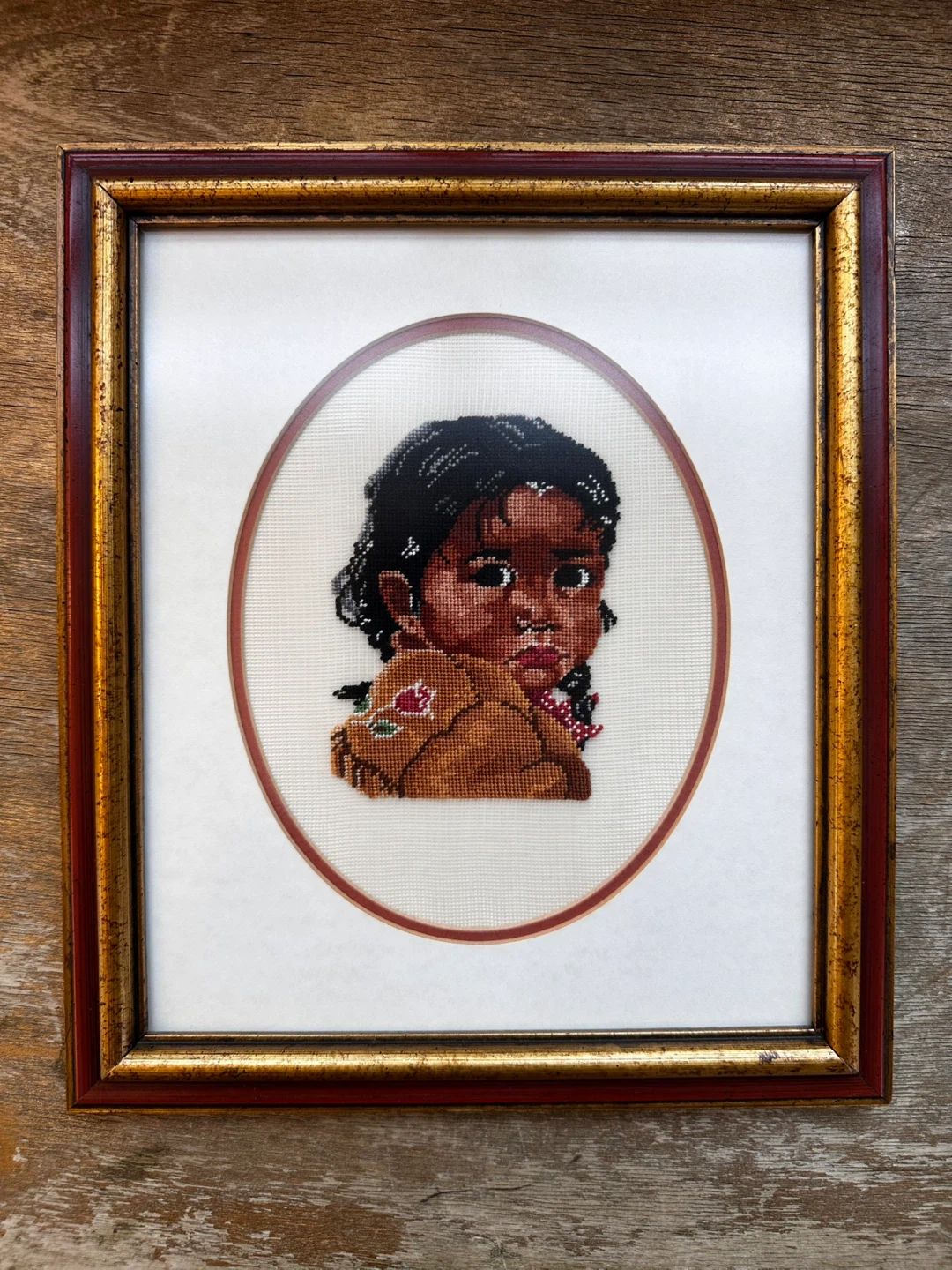 Vintage 1960s Mid-Century Indigenous Petit Point Art - Set of 6 - photo 5
