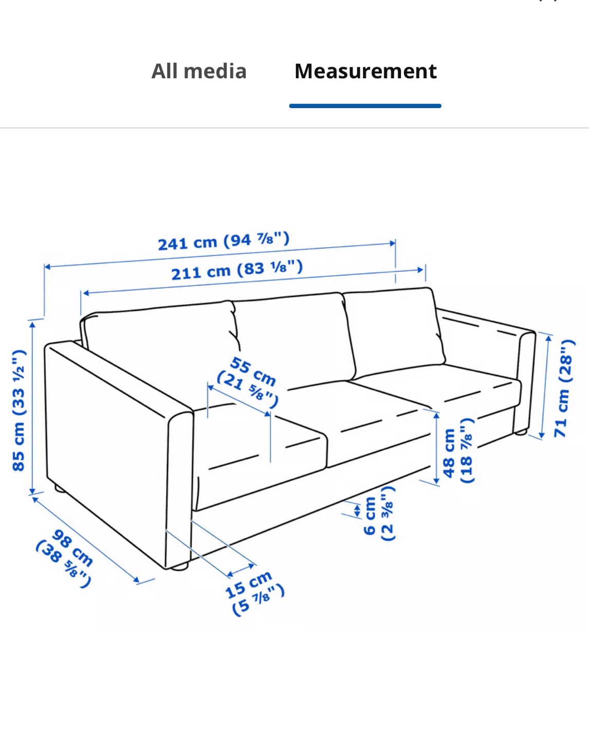 IKEA three-seat sofa, light beige - photo 4