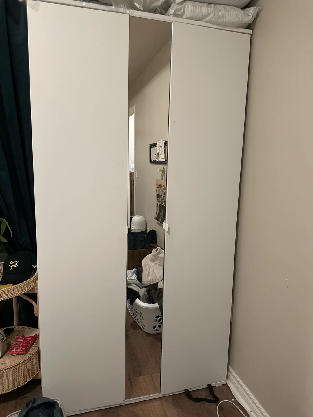 White IKEA VIHALS Wardrobe