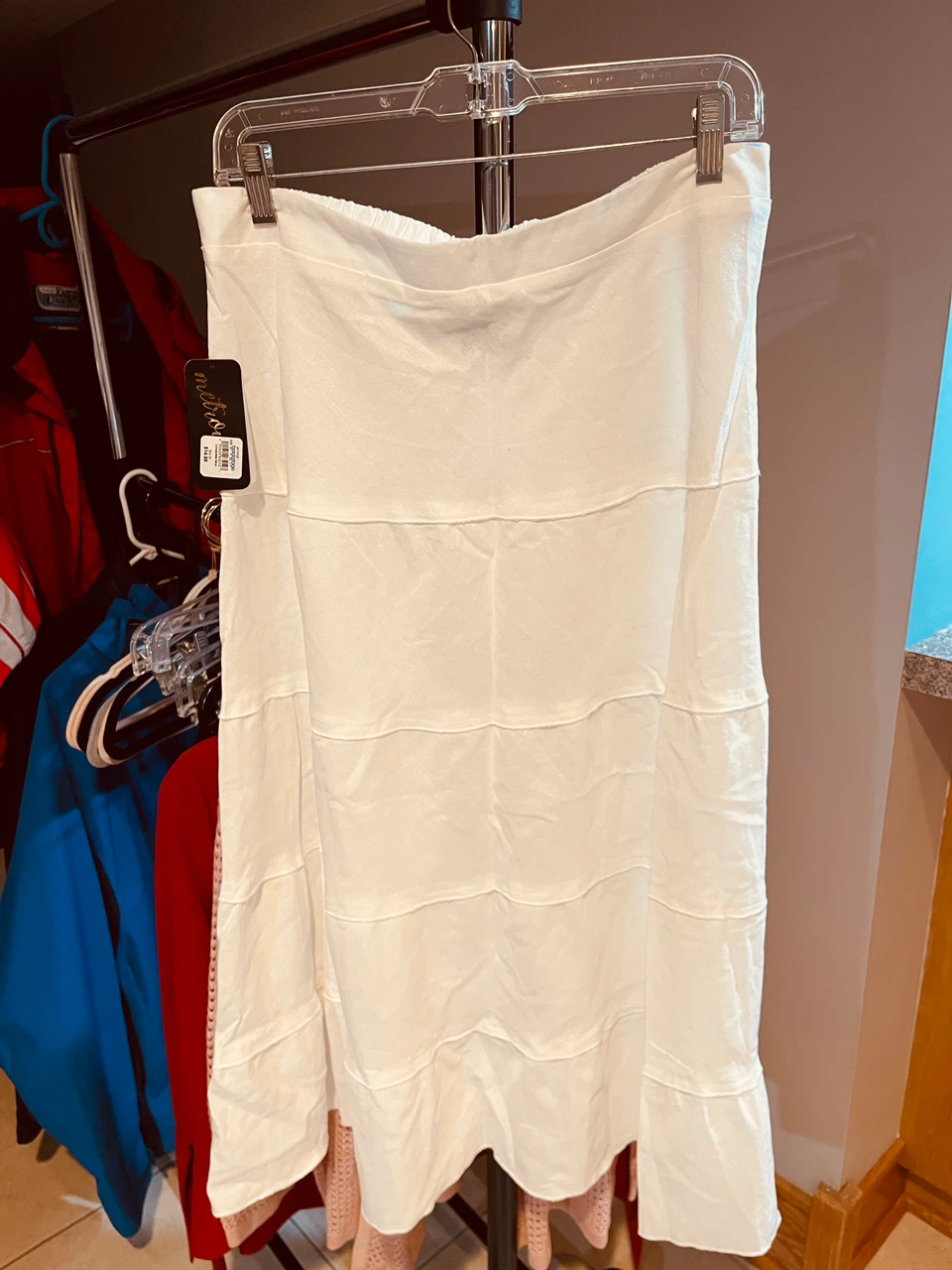 Metrowear White Tiered Skirt Large - photo 3