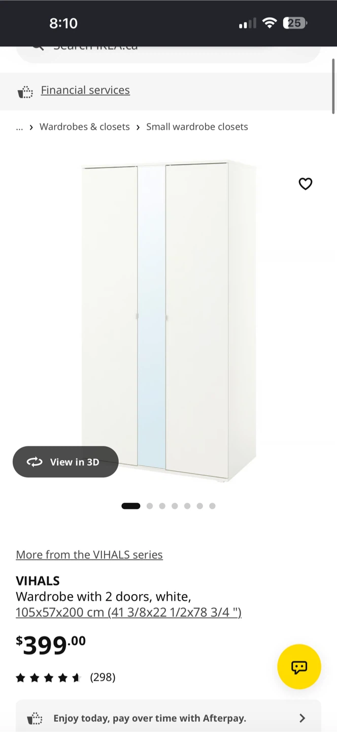 White IKEA VIHALS Wardrobe - photo 3