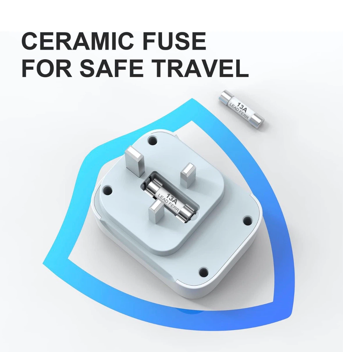 Travel Plug Adapter for type G plug UK to CAN - photo 3