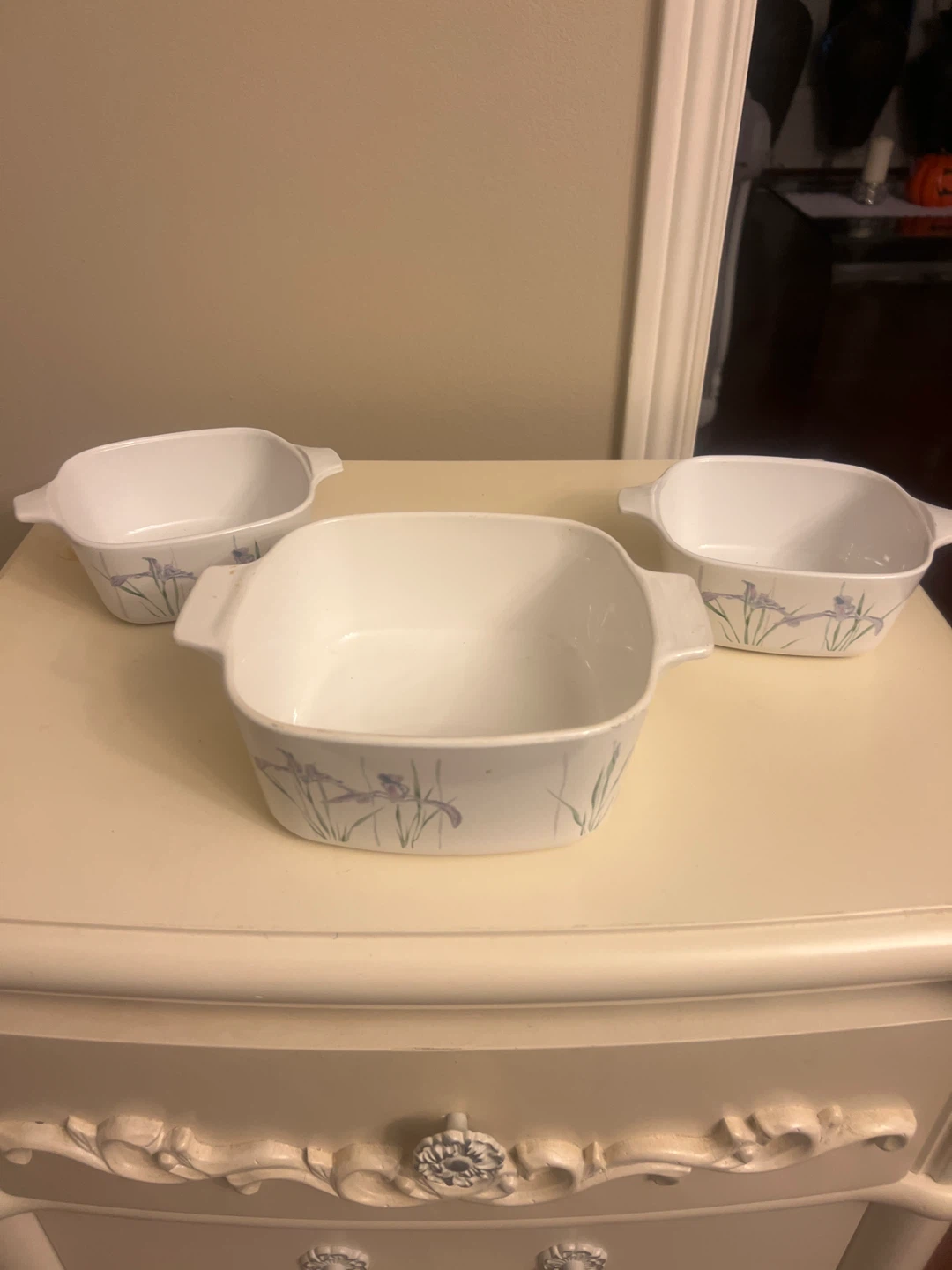 CorningWare Shadow Iris Casserole Dishes Set