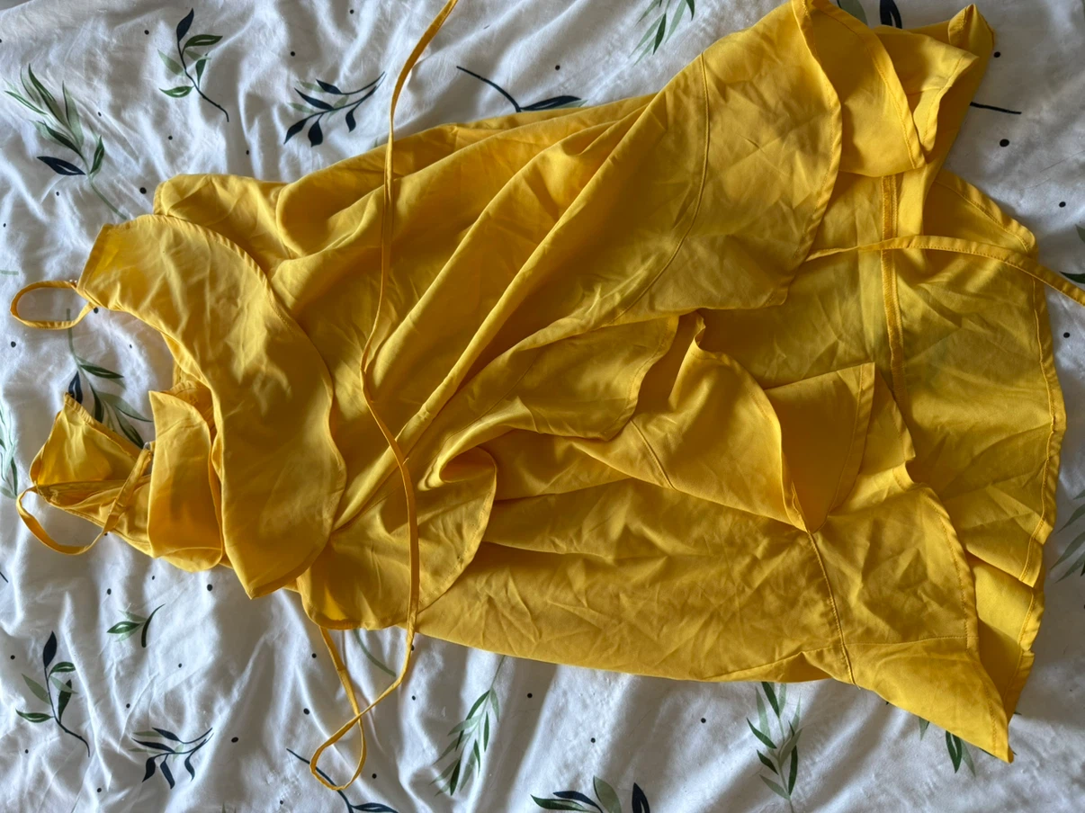 Yellow Ruffle Detail Dress